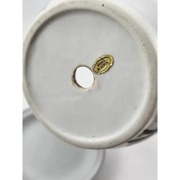 Magnolia Ceramic Flower Pot & Drip Tray | 5" Diameter | No Chips/Cracks - Picture 8 of 9